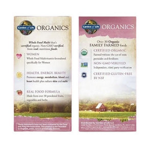 Garden of Life, Organics Womens Multi, 120 Tabs