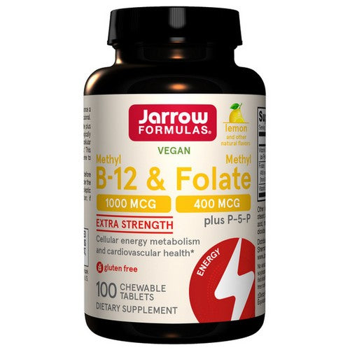 Jarrow Formulas, Methyl B-12 & Methyl Folate, Lemon 100 Lozenges