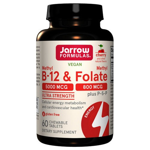 Jarrow Formulas, Methyl B-12 & Methyl Folate, Cherry 60 Lozenges