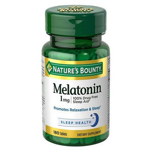 Nature's Bounty, Nature's Bounty Melatonin Natural Sleep Aid, 1 mg, 24 X 180 Tabs