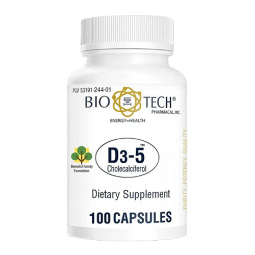 Bio-TechPharmacal, Vitamin D-3, 5000 IU, 100 Capsules