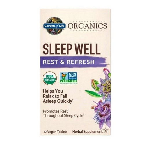 Garden of Life, Organics Sleep Well Rest & Refresh, 30 Vegan Tabs