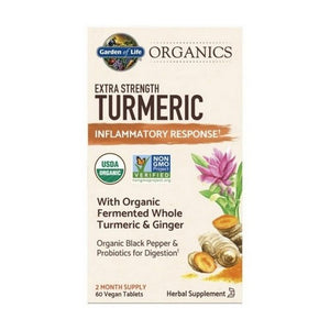 Garden of Life, Organics Extra Strength Turmeric Inflammatory Response, 60 Vegan Tabs