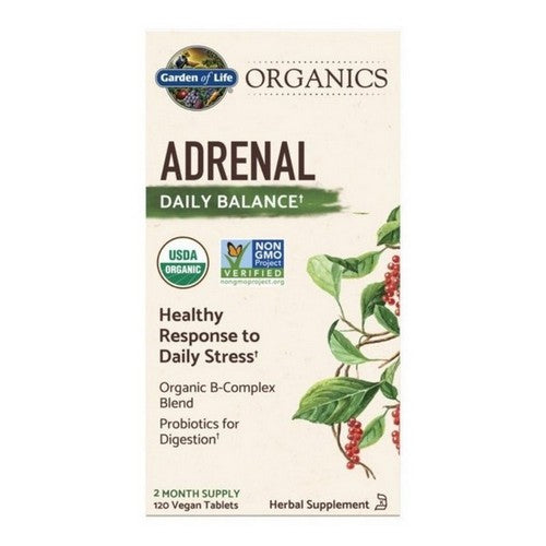 Garden of Life, Organics Adrenal Daily Balance, 120 Vegan Tabs