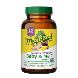 MegaFood, MegaFlora Probiotic for Baby & Me, 60 Caps