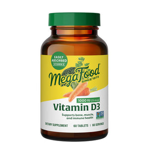 MegaFood, Vitamin D3, 1000 IU, 60 Tabs