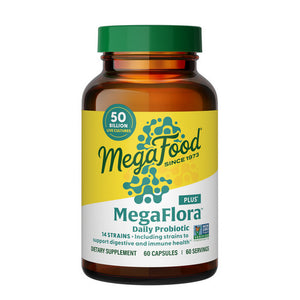 MegaFood, MegaFlora Plus Probiotic, 60 Caps