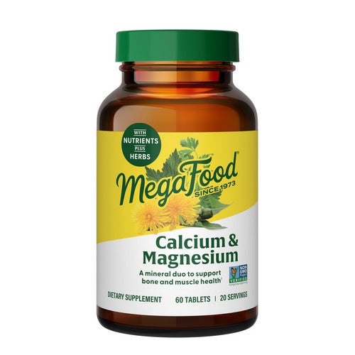 MegaFood, Calcium & Magnesium, 60 Tabs