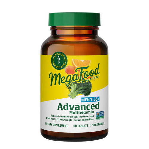 MegaFood, Men's 55+ Advanced Multivitamin, 60 Tabs