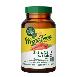 MegaFood, Skin - Nails & Hair 2, 60 Tabs