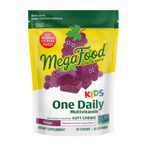 MegaFood, Kids Multivitamin, Grape, 30 Soft Chews