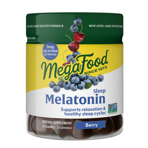 MegaFood, Melatonin Berry Good Sleep, Berry, 54 Gummies