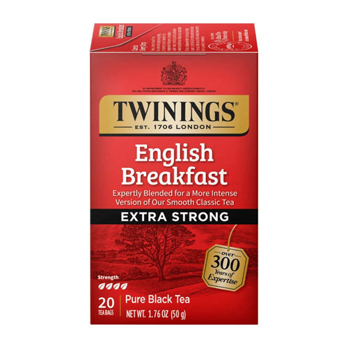 Twinings Tea, English Breakfast Tea Extra Strong, 20 Bags (Case of 6)