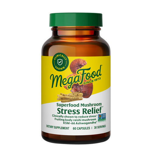 Superfood Mushroom Stress Relief 60 Capsules by MegaFood