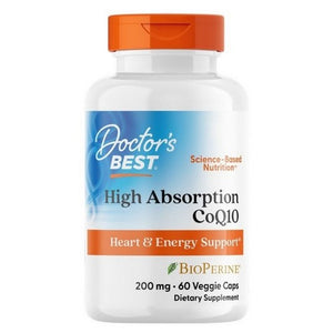 Doctors Best, High Absorp Coq10  W/ Bioperine, 200 mg, 60 Veggie Caps