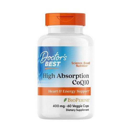 Doctors Best, High Absorp CoQ10 with Bioperine, 400 mg, 60 Veggi Caps