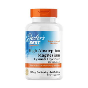 Doctors Best, High Absorption Magnesium, 100 mg, 240 Tabs