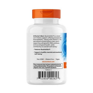 Doctors Best, Fully Active Folate with Quatrefolic, 400 mcg, 90 vcaps