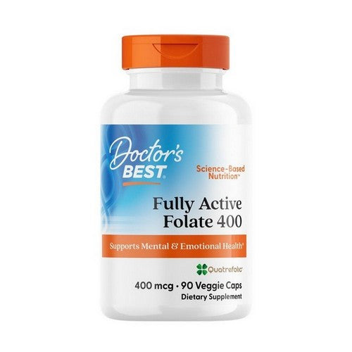 Doctors Best, Fully Active Folate with Quatrefolic, 400 mcg, 90 vcaps