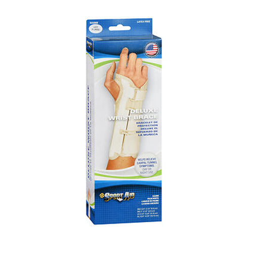 Scott Specialties, Sportaid Wrist Brace Deluxe Left, Beige X-Large 1 each