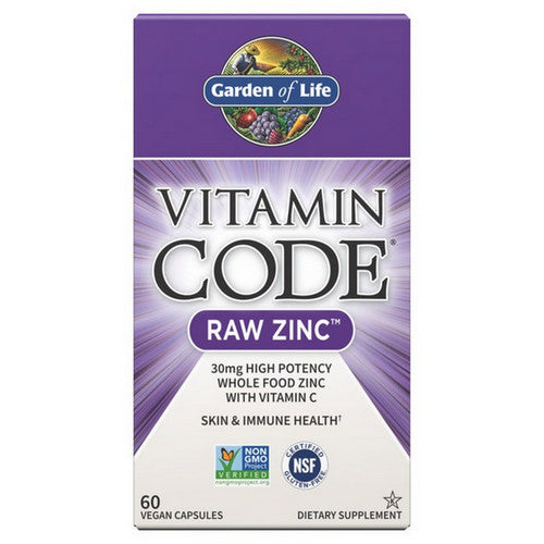 Garden of Life, Vitamin code, Raw Zinc 60 vcaps