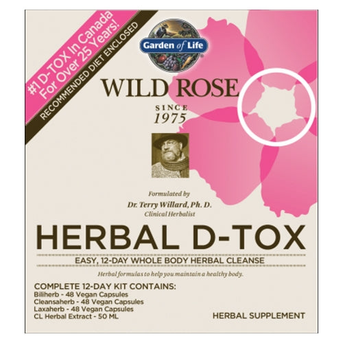 Garden of Life, Wild Rose Herbal D-Tox Kit (12 Day), 1 Kit