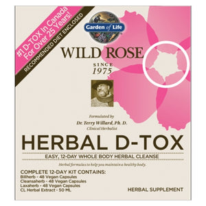 Garden of Life, Wild Rose Herbal D-Tox Kit (12 Day), 1 Kit