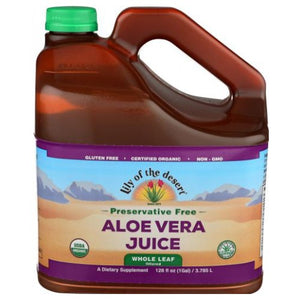 Lily Of The Desert, Aloe Vera Juice Whole Leaf Preservative Free, 128 Oz