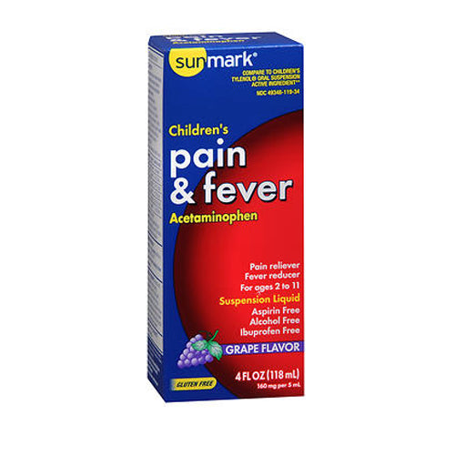 Sunmark, Childrens Pain and Fever Suspension, 4 oz