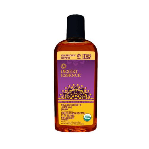 Desert Essence, Organic Coconut & Jojoba Oil, 4 Oz