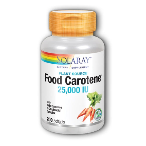 Solaray, Food Carotene, 25,000 IU, 200 Softgels