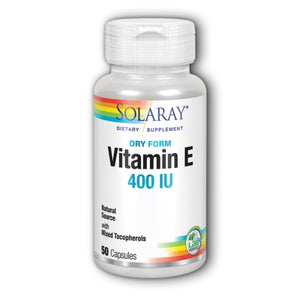 Solaray, Dry From Vitamin E, 400 IU, 50 Caps