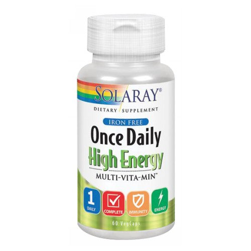 Solaray, Once Daily High Energy Iron-Free, 60 Caps