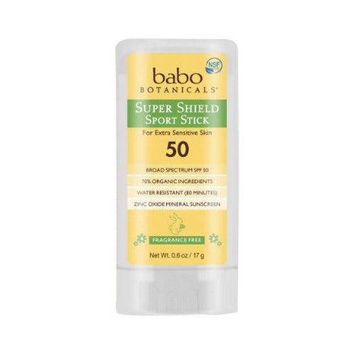 Babo Botanicals, Super Shield Sport Stick, SPF 50 .6 Oz