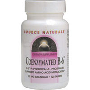 Source Naturals, Coenzymated B-6 Sublingual, 25 mg, 60 Tabs