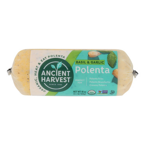 Food Merchants, Organic Polenta Basil Garlic, 18 Oz (Case of 12)