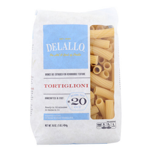 Delallo, Pasta, Tortglioni 16 Oz