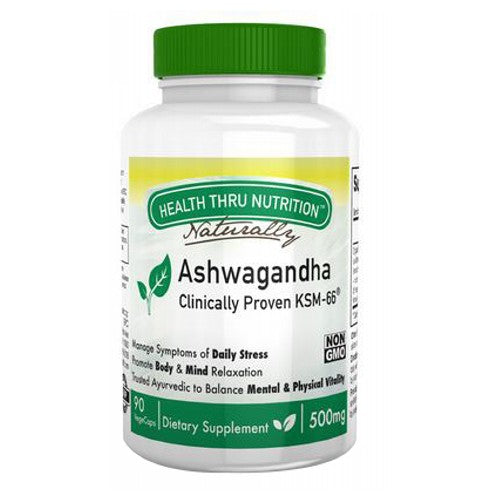 Health Thru Nutrition, Ashwagandha, 500 mg, 90 Veg  Caps