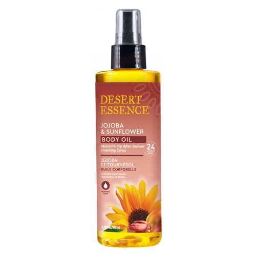 Desert Essence, Jojoba & Sunflower Body Oil Spray, 8.28 Oz