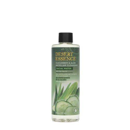 Desert Essence, Cucumber & Aloe Micellar Cleansing Facial Water, 8 Oz