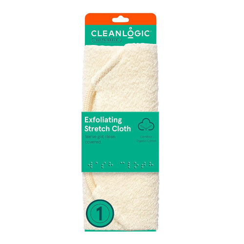 Cleanlogic, Exfoliating Stretch Bath & Shower Wash Cloth, 1 Count