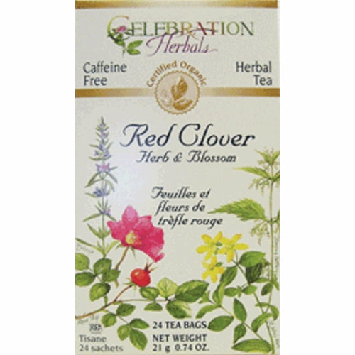 Celebration Herbals, Organic Red Clover Herb & Flower Tea, 24 Bags