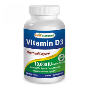 Best Naturals, Vitamin D3, 10000 IU, 240 Softgels