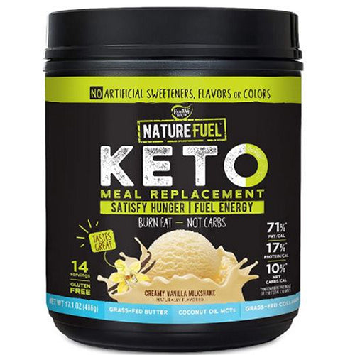 Natural Fuel, Keto Meal Replacement Shake, Vanilla 14 Servings