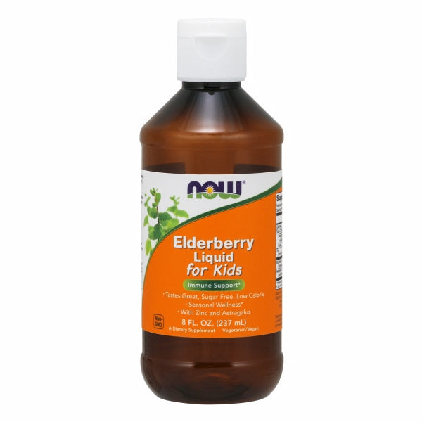 Now Foods, Elderberry Liquid for Kids, 8 Oz