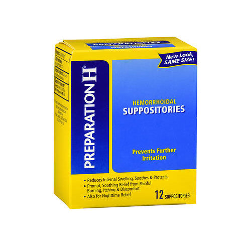 Preparation H, Preparation H Hemorrhoidal Suppositories, 12 Each