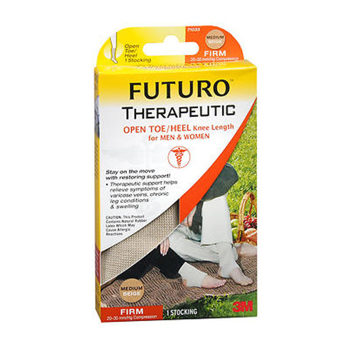 Futuro, Futuro Therapeutic Open Toe - Heel Knee Length Stocking For Men & Women, 1 Each