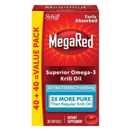 Megared, Krill Oil Extra Strength, 500 mg 80 Count