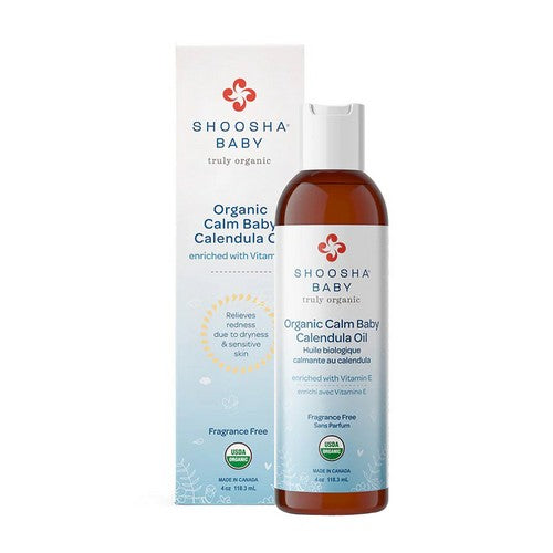 Shoosha, Calm Baby Calendula Oil, Unscented 4 Oz