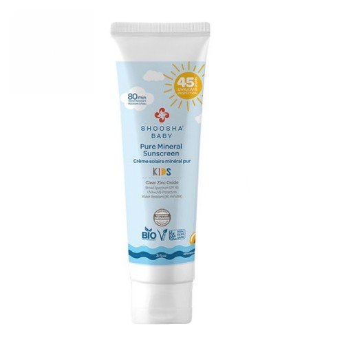 Shoosha, Organic Baby Mineral Sunscreen SPF 45, 3 Oz